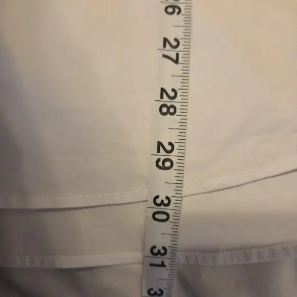 Soft Surroundings Shirt Womens 3X White Pearl Beaded Button Up Tunic Long Sleeve - Picture 10 of 11